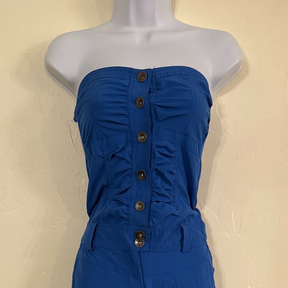 Toxik3 Women's blue strapless romper jumper one-piece size small
